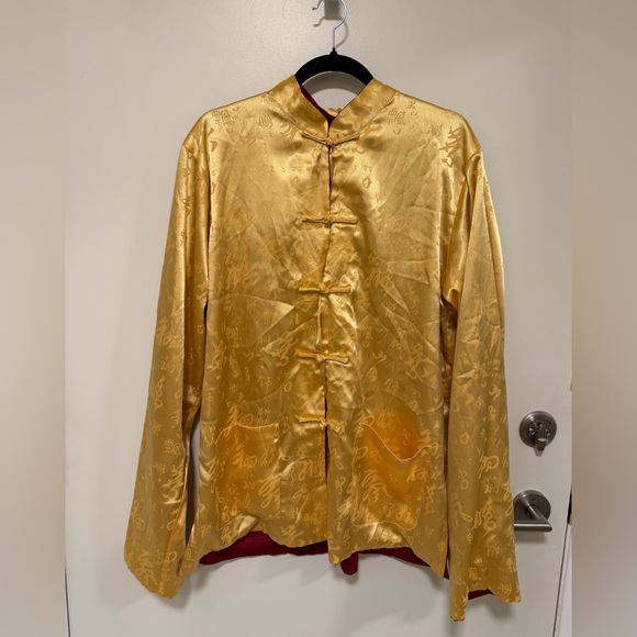 Stylish Red Women's Silk Jacket - Picture 9 of 14